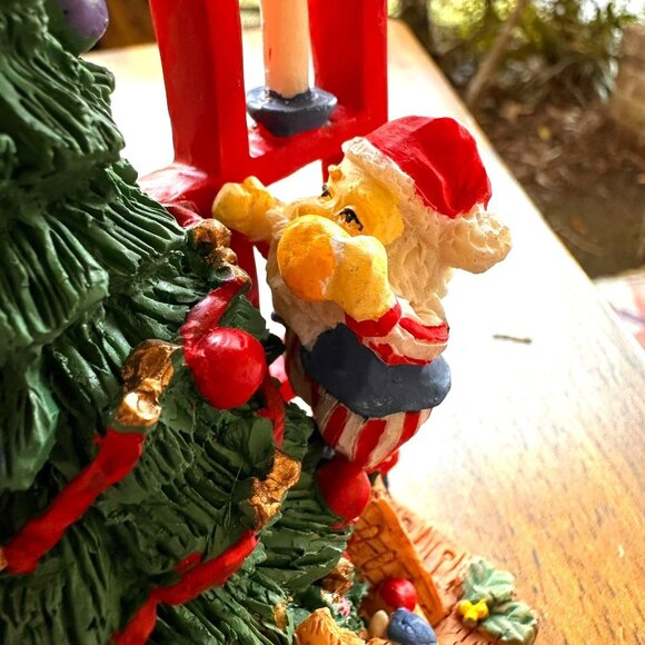 VTG Gift Collection Candle Holder New Christmas Tree Santa Long Johns Teddy Bea - Picture 5 of 12